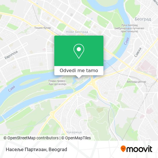 Насеље Партизан mapa