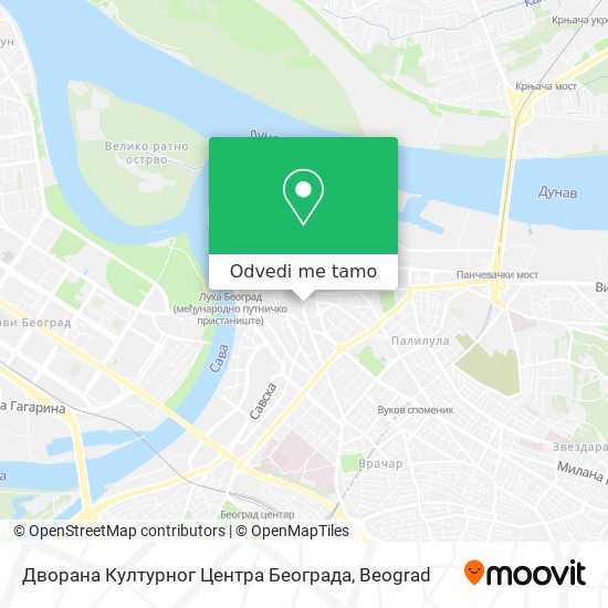 Дворана Културног Центра Београда mapa