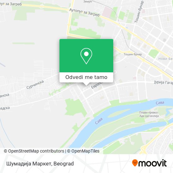 Шумадија Маркет mapa