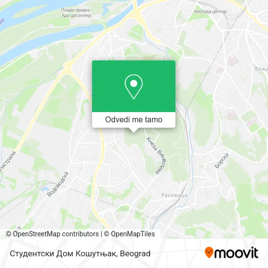 Студентски Дом Кошутњак mapa