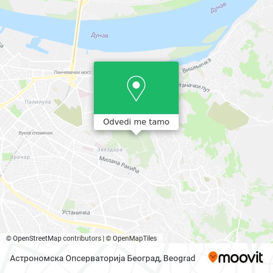 Астрономска Опсерваторија Београд mapa