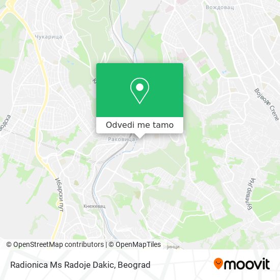 Radionica Ms Radoje Dakic mapa