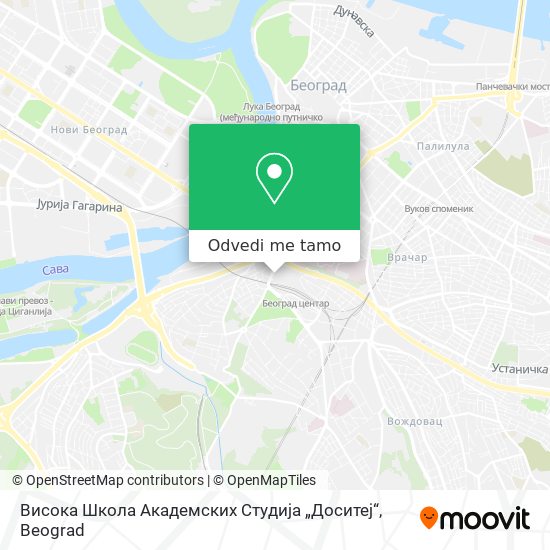 Висока Школа Академских Студија „Доситеј“ mapa