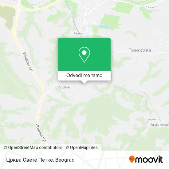 Црква Свете Петке mapa