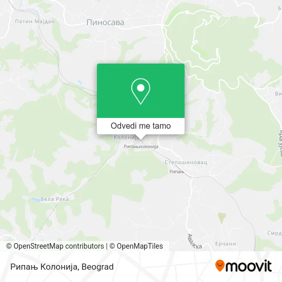 Рипањ Колонија mapa