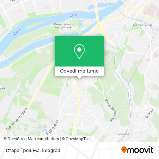 Стара Трешња mapa