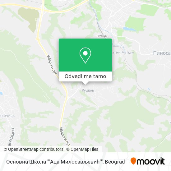 Основна Школа ""Аца Милосављевић"" mapa