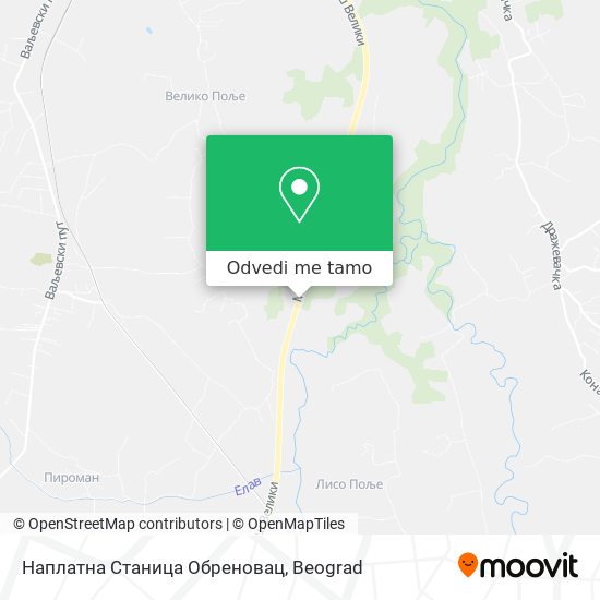 Наплатна Станица Обреновац mapa