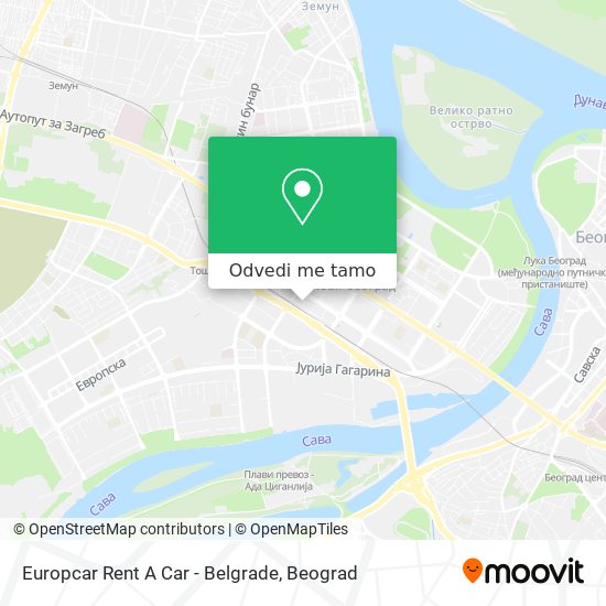 Europcar Rent A Car - Belgrade mapa