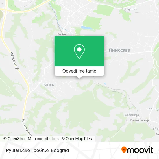 Рушањско Гробље mapa