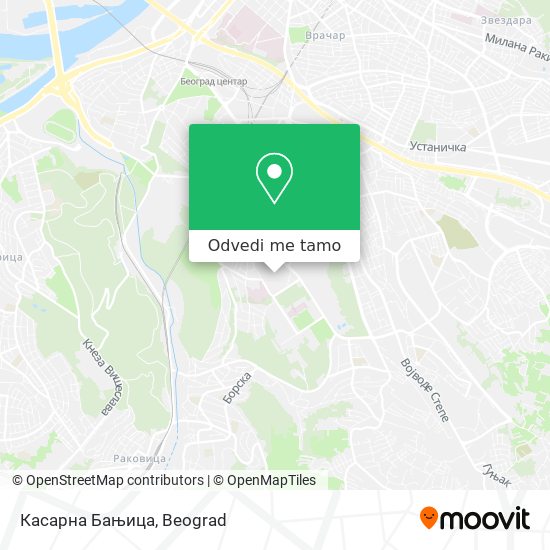 Касарна Бањица mapa