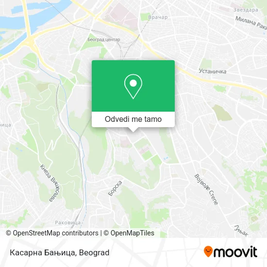 Касарна Бањица mapa