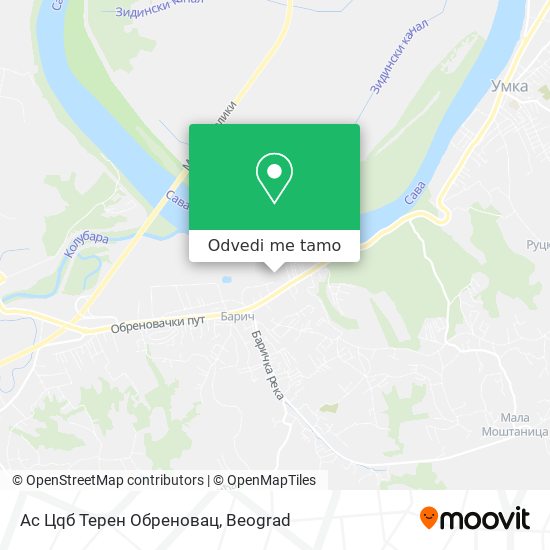 Ас Цqб Терен Обреновац mapa