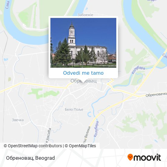 Обреновац mapa