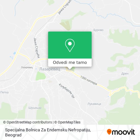 Specijalna Bolnica Za Endemsku Nefropatiju mapa