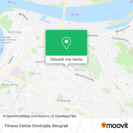 Fitness Centar Dimitrijala mapa