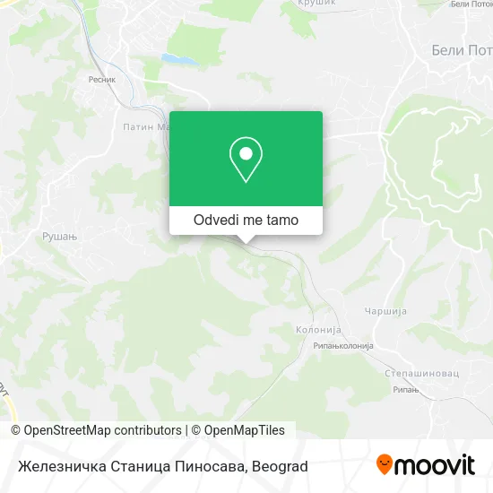 Железничка Станица Пиносава mapa