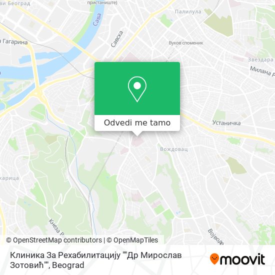 Клиника За Рехабилитацију ""Др Мирослав Зотовић"" mapa