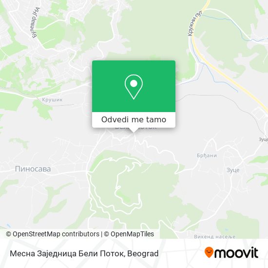 Месна Заједница Бели Поток mapa