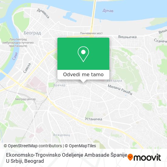 Ekonomsko-Trgovinsko Odeljenje Ambasade Španije U Srbiji mapa