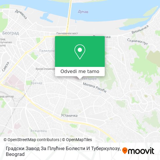 Градски Завод За Плућне Болести И Туберкулозу mapa