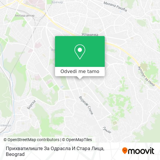 Прихватилиште За Одрасла И Стара Лица mapa