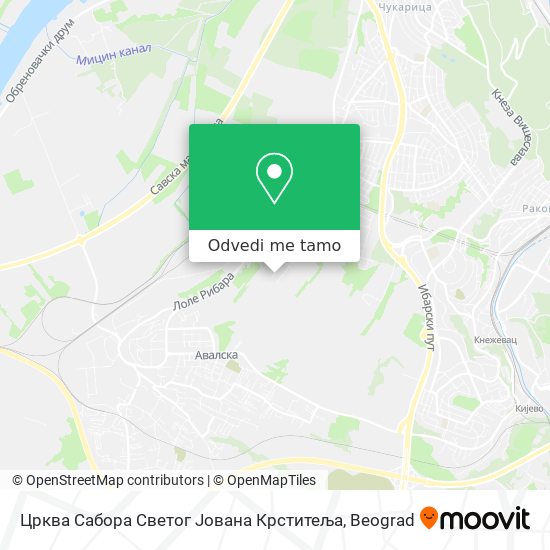 Црква Сабора Светог Јована Крститеља mapa