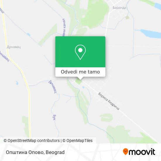 Општина Опово mapa