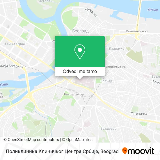 Поликлиника Клиничког Центра Србије mapa