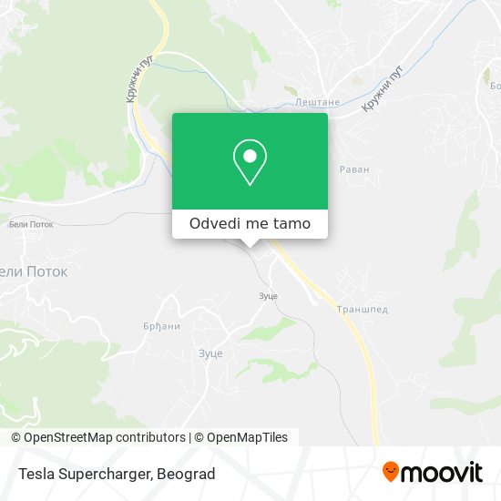 Tesla Supercharger mapa