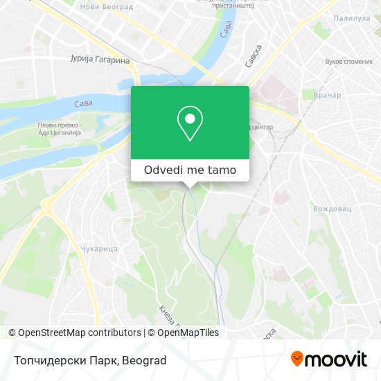 Топчидерски Парк mapa