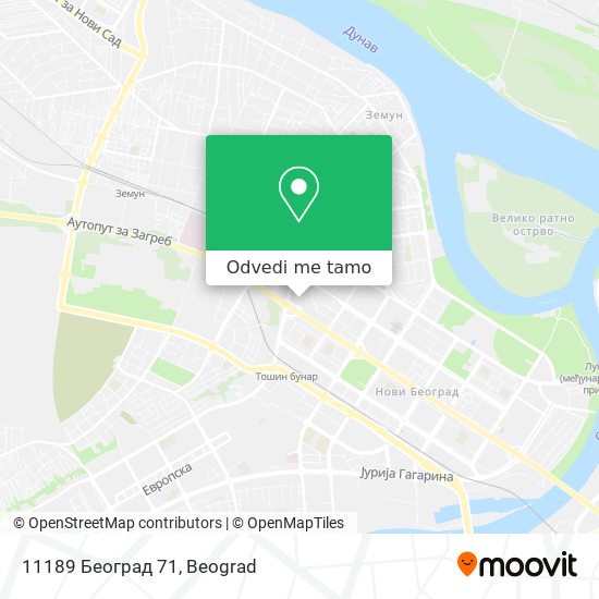 11189 Београд 71 mapa