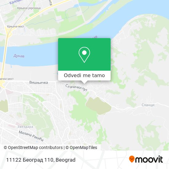 11122 Београд 110 mapa