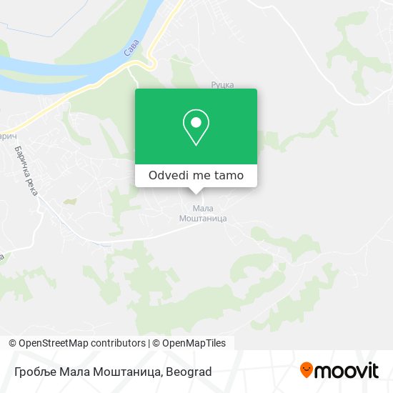 Гробље Мала Моштаница mapa