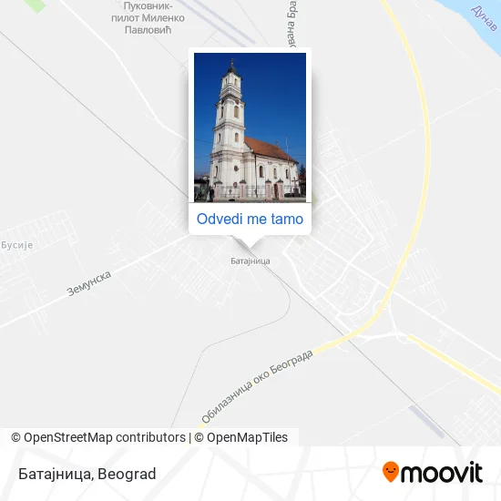 Батајница mapa
