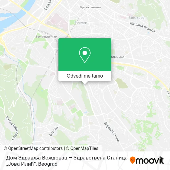Дом Здравља Вождовац – Здравствена Станица „Јова Илић“ mapa