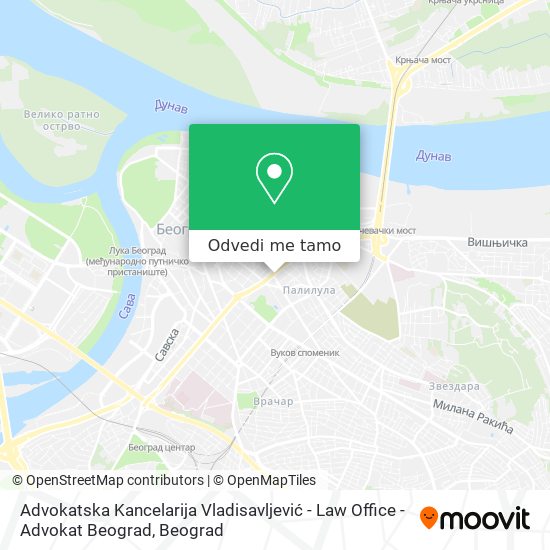 Advokatska Kancelarija Vladisavljević - Law Office - Advokat Beograd mapa