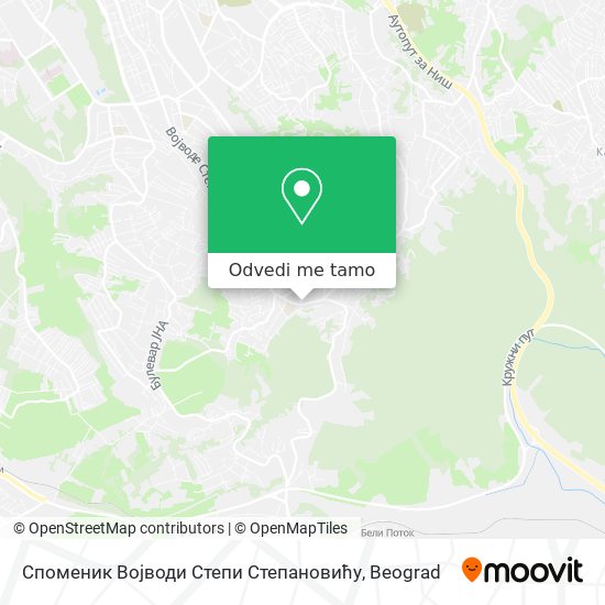 Споменик Војводи Степи Степановићу mapa