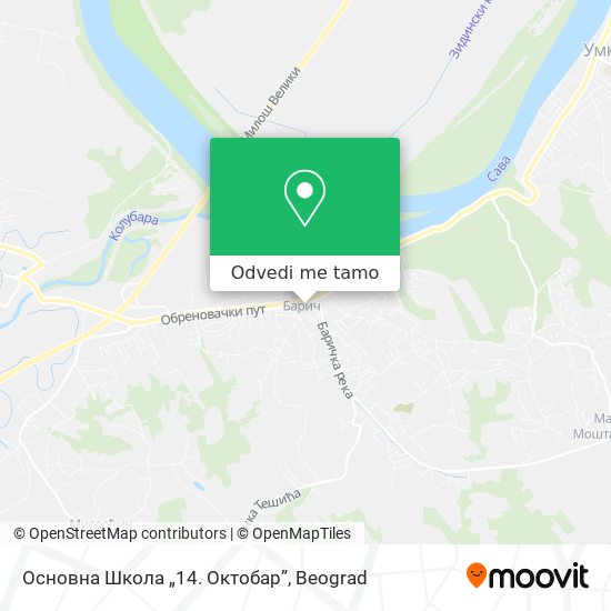 Основна Школа „14. Октобар” mapa