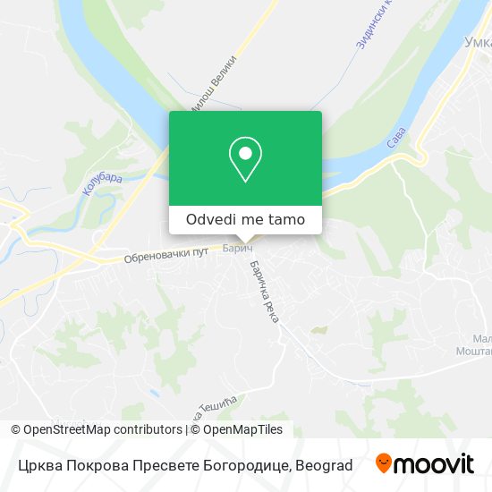 Црква Покрова Пресвете Богородице mapa