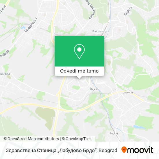 Здравствена Станица „Лабудово Брдо“ mapa