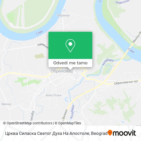 Црква Силаска Светог Духа На Апостоле mapa