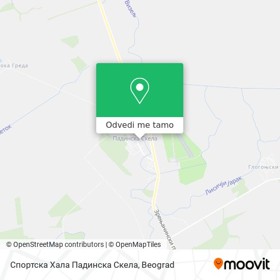 Спортска Хала Падинска Скела mapa