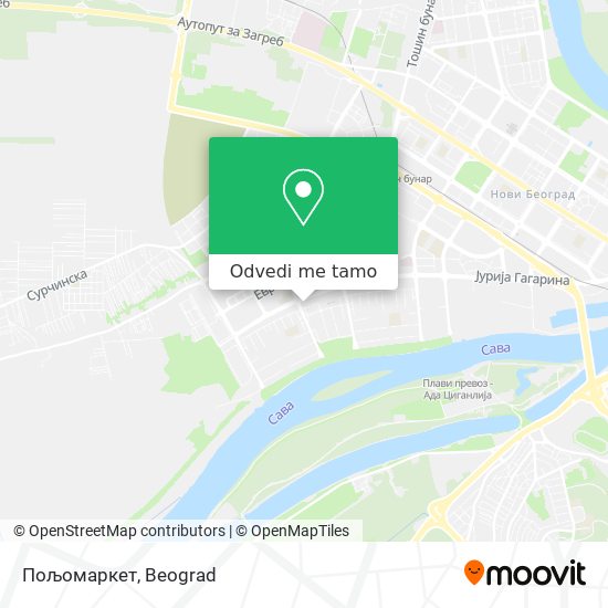 Пољомаркет mapa