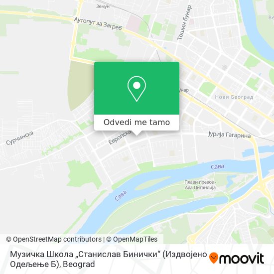 Музичка Школа „Станислав Бинички“ (Издвојено Одељење Б) mapa