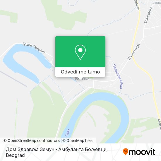 Дом Здравља Земун - Амбуланта Бољевци mapa