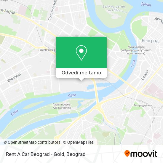 Rent A Car Beograd - Gold mapa