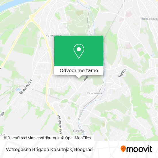 Vatrogasna Brigada Košutnjak mapa