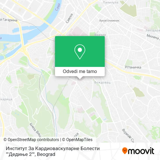 Институт За Кардиоваскуларне Болести ""Дедиње 2"" mapa