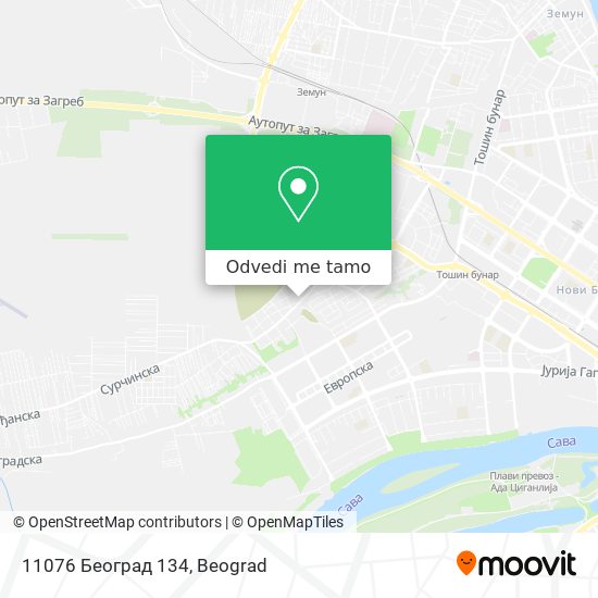 11076 Београд 134 mapa